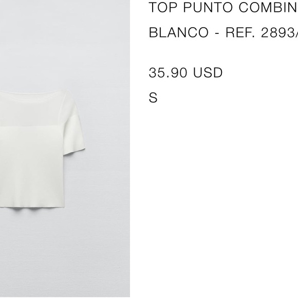 Zara - Small half sheer top - Picture 2 of 7